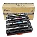 Produktbild V4INK Toner ersetzt HP 201X (CF400X) CF400X für HP Color LaserJet Pro M252n, M252dw, MFP M277n, MFP M277dw, M274n, M274dw Drucker, 2800 Seiten für Schwarz, 2300 Seiten für je Farbe, 4 Stück