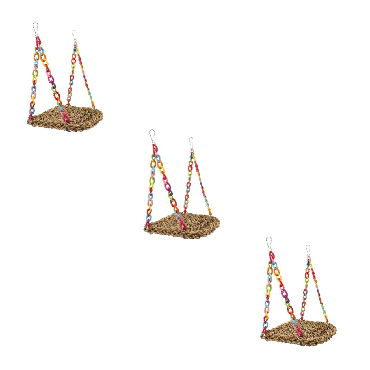 3 Piezas De Juguete De Madera para Pájaros, Casa para Pájaros, Juguete para Pájaros, Percha De Madera para Pájaros, Lugar De Descanso para Pájaros, Nido para Periquitos, Juguetes