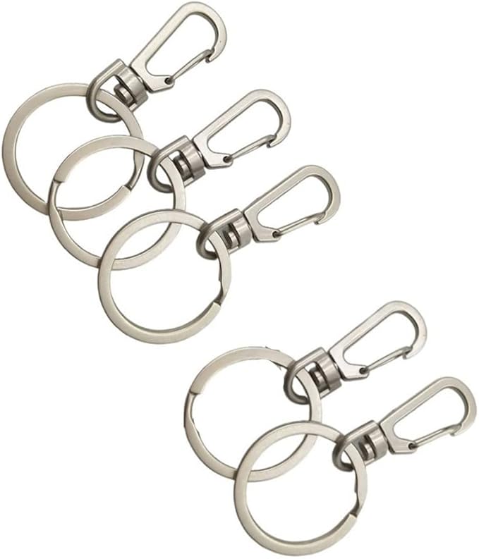 12 Stück Karabiner-Schlüsselanhänger Mit Ring - Abnehmbar & Robust