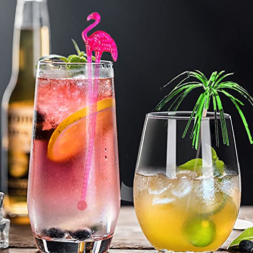 100-delige cocktailpartydecoratie drankaccessoires pakket met herbruikbare paraplu's, herbruikbare fonkelende vuurwerk… - Image 3
