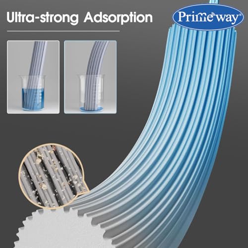 Image of Primeway PVA Butterfly Mop Replacement Refill | 28cm Extremely Absorbent High Density Pad | Easy to Change Without Tools | Pack of 2 Pcs | Grey
