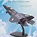 OTONOPI Fighter Jet Military Plane Model F-35 Aircraft Army Air Force Diecast Metal Pull Back Bomber Attack Plane with Lights and Sounds for Kids or Commemorate Collection