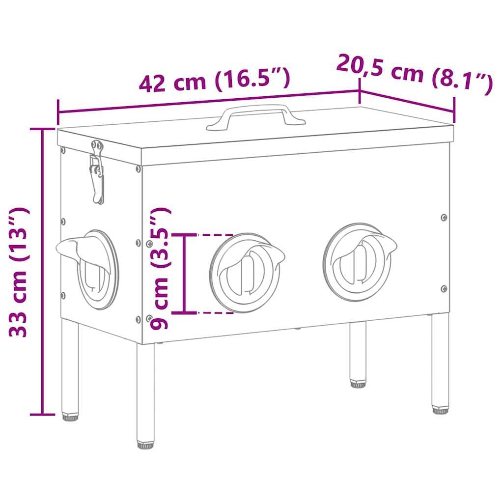 Genérico Comedero para Pollos 2 pcs Plateado 41,5 x 20,5 x 33 cm, Cuencos, comederos, y bebederos para Mascotas Plata,879989