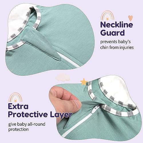 Image of PuppyPaws Baby Sleep Sack, Transition Swaddle, Sleep Sack 9-15 Months, Wearable Blanket Baby with 2-Way Zipper, Swaddles for Newborns Summer, 95% Rayon derived from Bamboo, 5% Spandex