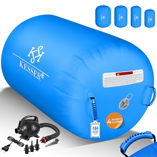 KESSER® Aufblasbare Airtrack | inkl. Tragetasche & elektr. Luftpumpe |