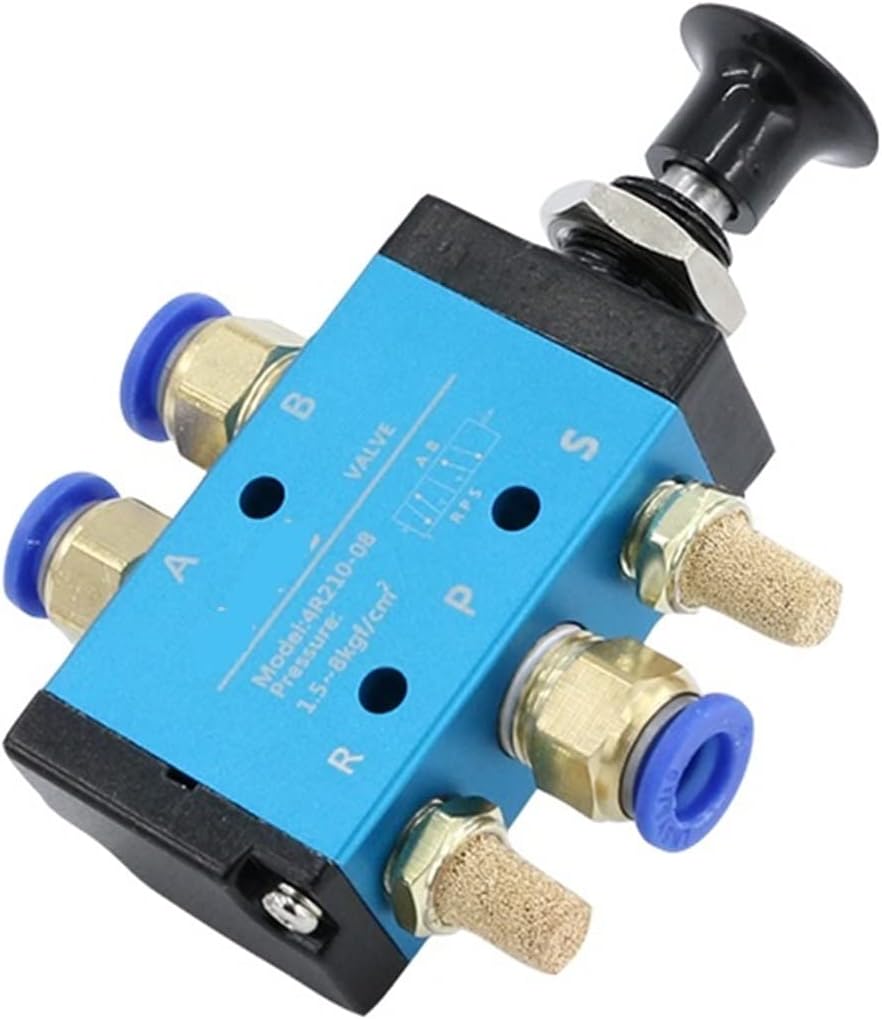 Manual Valve Mechanical Valve 3R210/4R210/3R310/4R310/4R410 Pneumatic Switch Two-position Three-way Valve 1Pcs (Color : 3R310-10, Size : No joint)
