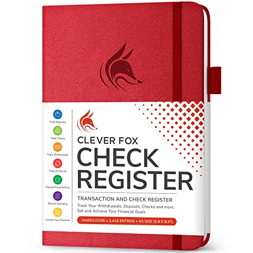 Clever Fox Check Register Book - Deluxe Transaction Register, Accounting