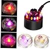 Mist Maker Vijver Mister Fontein Verstuiver Aquarium Vissen Tank Fogger Luchtbevochtiger met 12 LED voor Indoor Outdoor 20mm Zwart