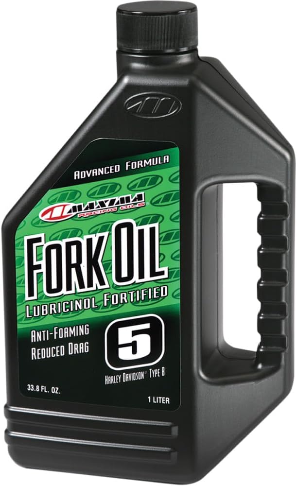 Maxima Racing Oils 54901-2PK Fork Oil Standard Hydraulic 5w 1L Bottle, 2-Pack