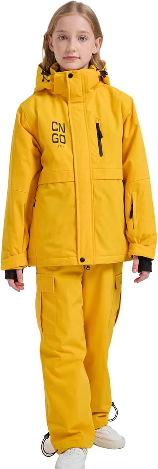 [Taopagii] ジュニア スキーウェア 上下セット スノーボードウエア スキー用ジャケット 耐水圧20,000mm パンツ 耐