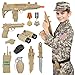 GIFTINBOX Kids Army Soldier Dress Up Costume Role Play Set, Deluxe Christmas Gift for Kids Boys Aged 3-10