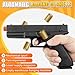 Soft Bullet Toy Gun with Shell Ejecting,Gun Fidget Toy with 100 Soft Bullets, 24 Shells and 2 Magazines,Education Toy Model,Christmas Birthday Gifts for Boys&Girls Kids Adults Age 8+(Black)