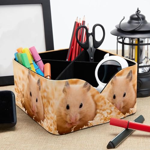 Organiseur de bureau hamster avec 4 compartiments de rangement - 8