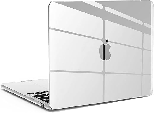 AmazonBasics Compatible with MacBook Air 13.6 inch Case Cover 2022 2023 Release A2681 M2 Chip, Transparent Protective Plastic Hard Shell Case…