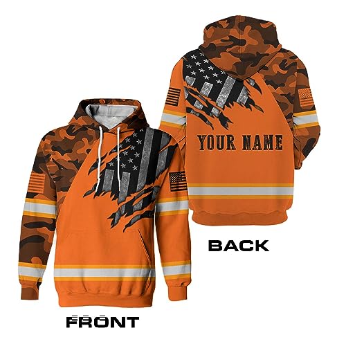 Maddly High Visibility US Flag Collection Safety Workwear Custom Name for Workers, Runners, Truckers, Patriotic3