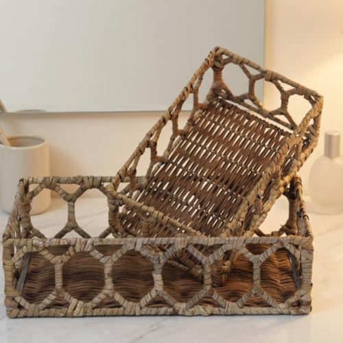Panier en rotin synthétique lavable pour coiffeuse sans désordre - 3