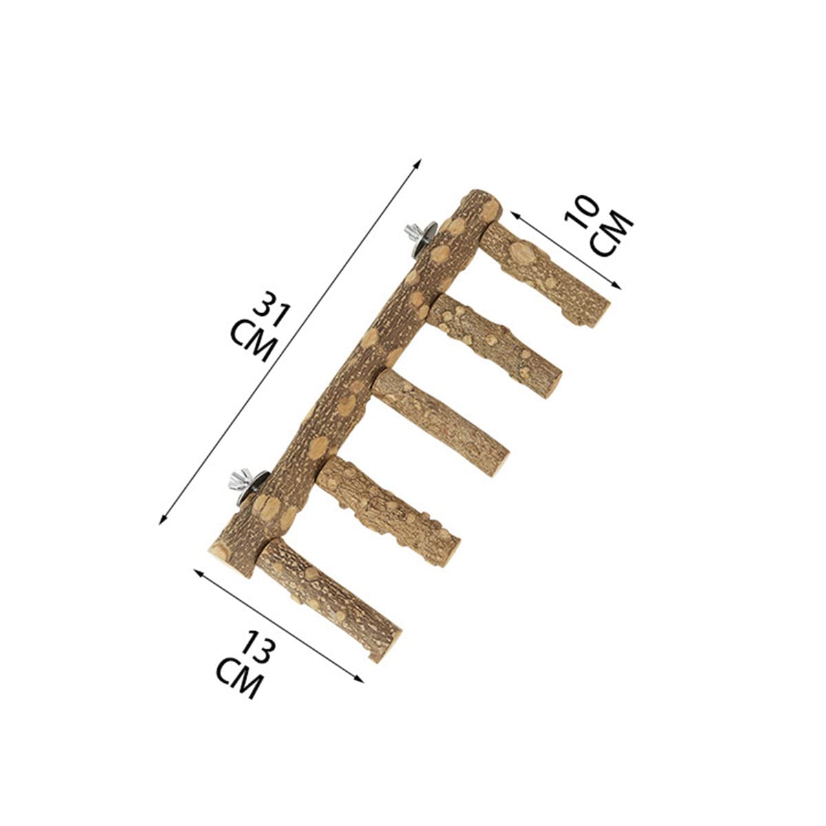 Scala in legno per uccelli per gabbia pappagalli parrocchetti calopsitte conuri