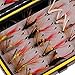 JSGHGDF Fly Fishing Flies Fly Fishing Lures with Fly Fishing Box Fly Fishing for Bass Trout Salmon Fishing