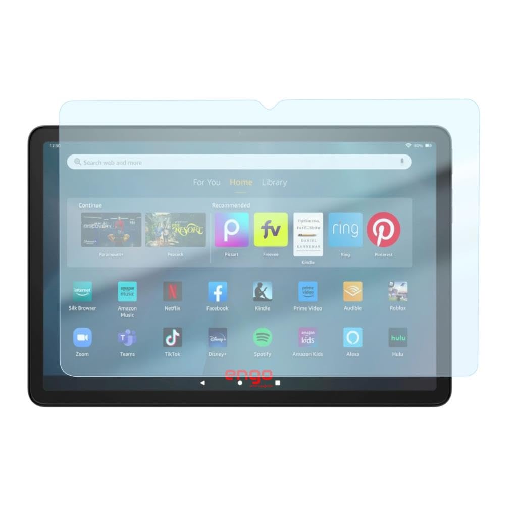 Engo Amazon Fire Max 11 11 İnç İle Uyumlu Ekran Koruyucu 9h Temperli Kırılmaz Esnek Nano Cam, Çizilmeye Ve Darbeye Dayanıklı Koruma, Hd Şeffaf