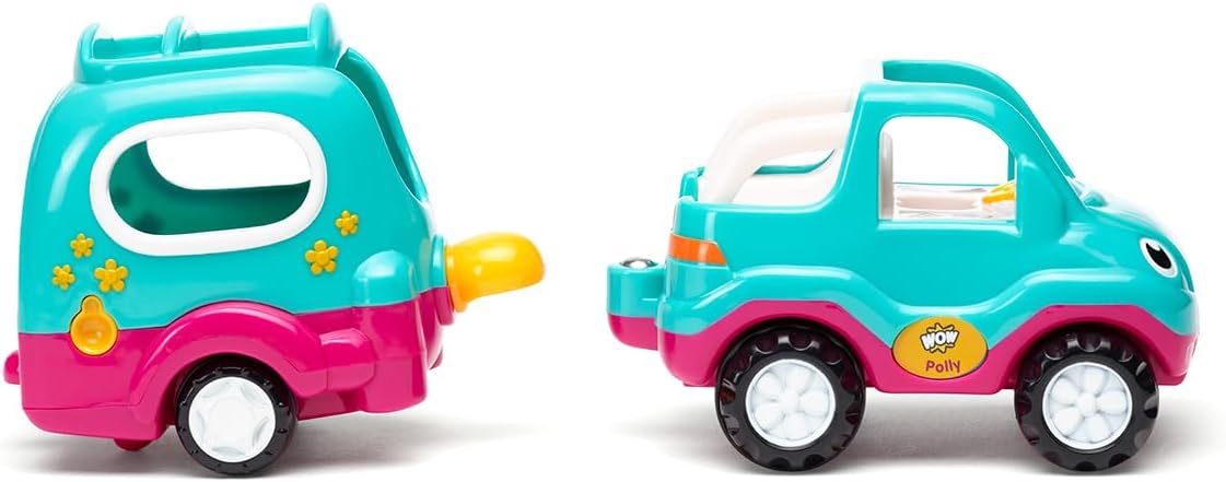 Wow Toys Polly’s Pony Adventure – Friction Powered Toy Car with Horse Trailer, Rider & Pony Figures | No Batteries, Durable Toddler Toy for Ages 1–5