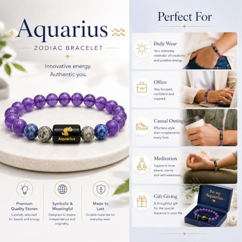 Image of Zodiac Crystal Bracelet for Men & Women