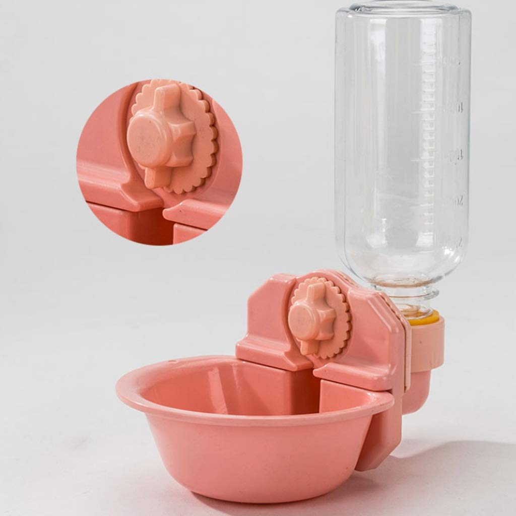 Bebedero Rosa para Mascotas, Bebedero automático para Mascotas, Hervidor de Alimentación Automático de Boca No Mojada Tipo Colgante