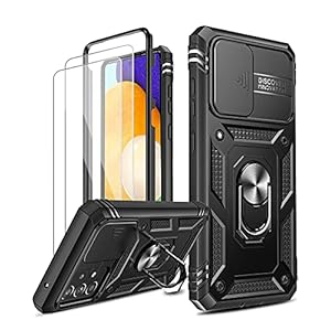 LeYi Kameraschutz Hülle für Samsung Galaxy A52S 5G/A52 4G/5G&Folie Schutzglas*2(Nicht A22 5G),Militär Standard Stoßfest…