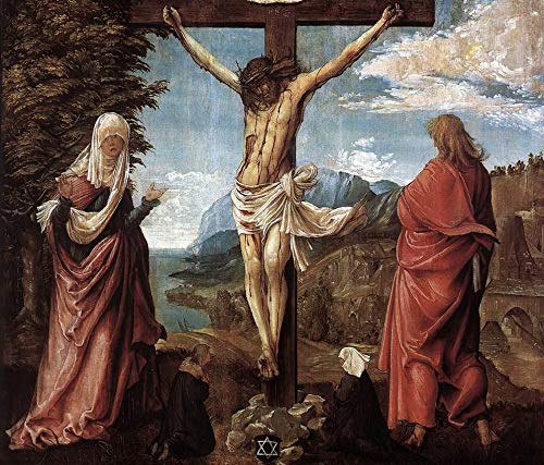 Christ sur la croix peinture à l'huile de Denis van Alsloot pour grand salon familial