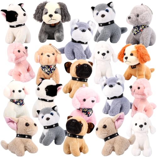 Niceup Mini Puppy Plush Toys 20PCS Valentine's Day Gifts