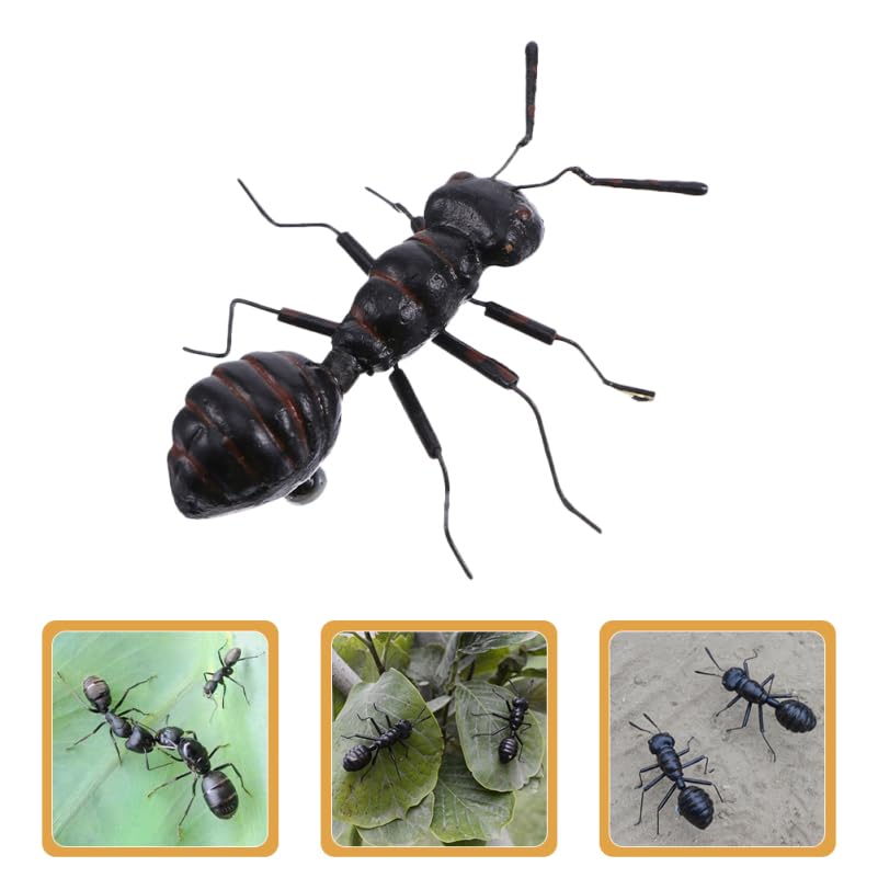 HANABASS 4pcs Realistic Black Ant Figurine Mini Plastic Ants Statue Artificial Miniature Insect Animal Toys Garden Sculptures Yard Early Educational Toys For and Playful Learning - Image 2