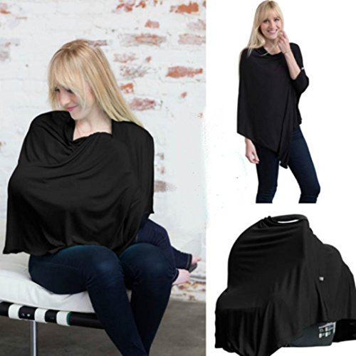 WensLTD Multi-use Nursing Breastfeeding Privacy Scarf Cover Shawl Baby Car Seat Canopy (Gray)