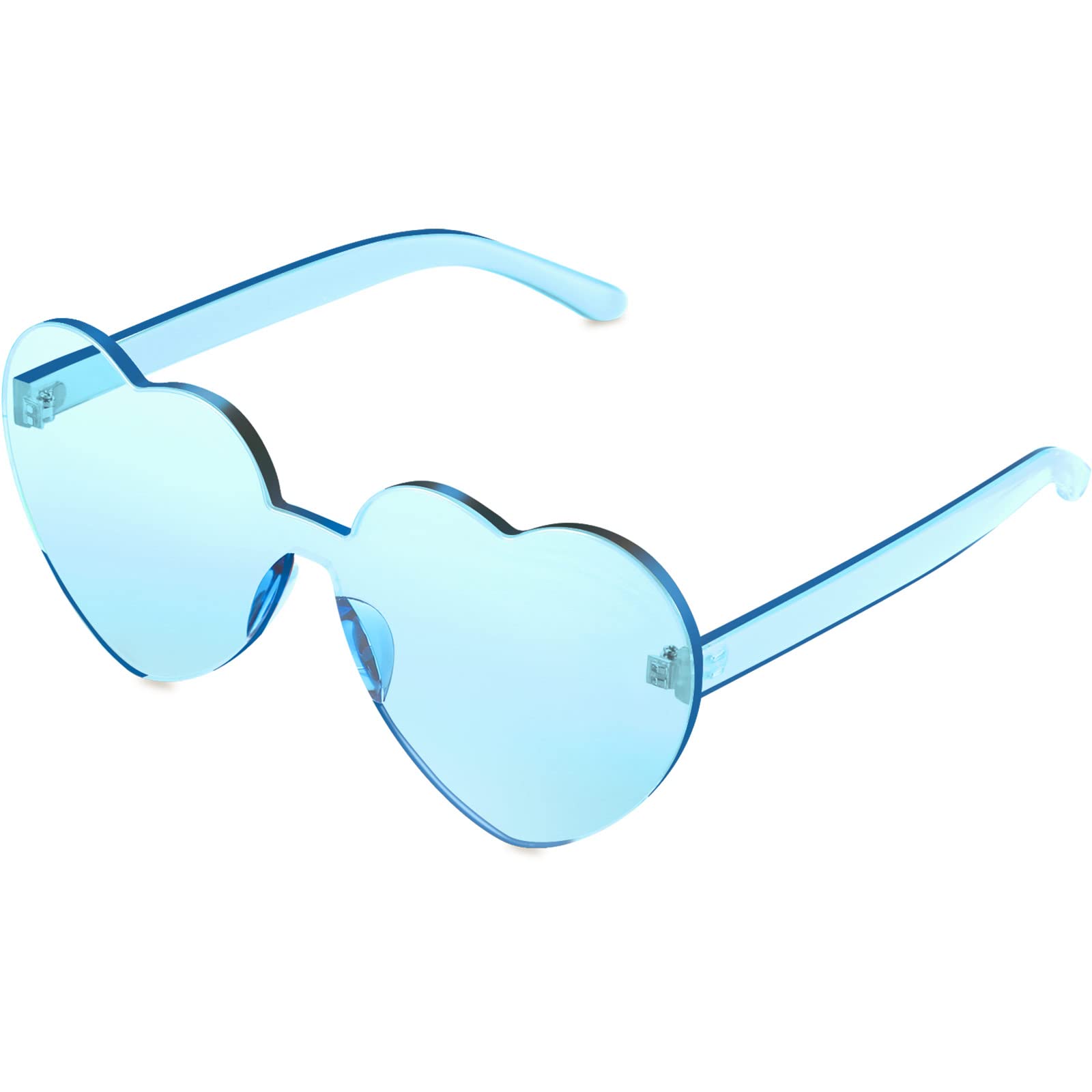 MaxdotHeart Shape Sunglasses Rimless Transparent Heart Glasses Party Favors