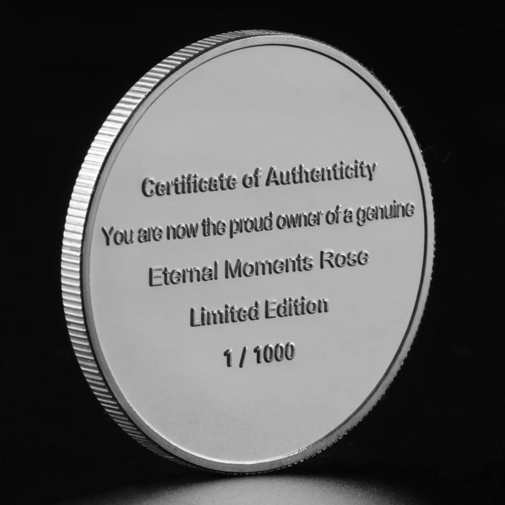 Amazon.co.jp: 記念コイン ダイヤモンド エターナル ローズ 愛の告白 結婚記念コイン バレンタインデー ギフト 1個入り : ホビー