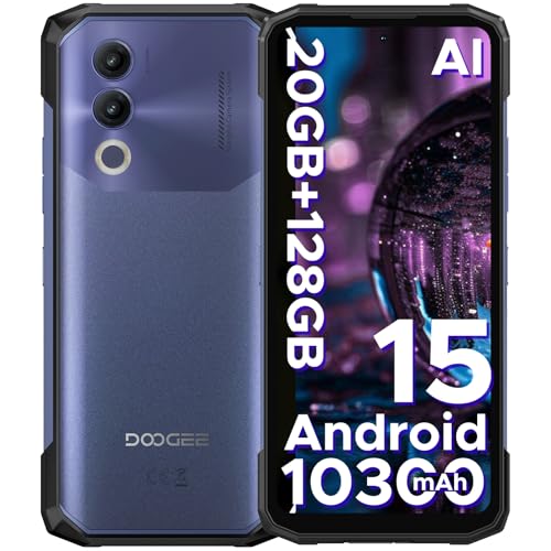 DOOGEE Blade 20 Móvil Resistente Android 15, 20GB RAM+128GB ROM/2TB, Movil Irrompible 10300mAh,6,6" FHD+ 90Hz Teléfono Móvil irrompible, 16MP+8MP Cámara, Widevine L1/IP68IP69K/GPS/Face ID-2025 DOOGEE Blade 20 Móvil Resistente Android 15, 20GB RAM+128GB ROM/2TB, Movil Irrompible 10300mAh,6,6" FHD+ 90Hz Teléfono Móvil irrompible, 16MP+8MP Cámara, Widevine L1/IP68IP69K/GPS/Face ID-2025