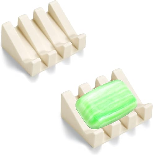 Miniatura 14 de Jabonera, soporte para pastilla de jabón para ducha, para baño, cocina, bañera, fácil de limpiar, mantiene el jabón seco, prolonga la vida útil