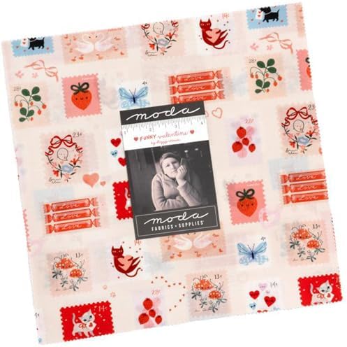 Lizzy House Funny Valentine Layer Cake 42 10-inch Squares Moda Fabrics 37140LC image 3