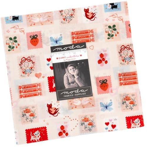 Lizzy House Funny Valentine Layer Cake 42 10-inch Squares Moda Fabrics 37140LC