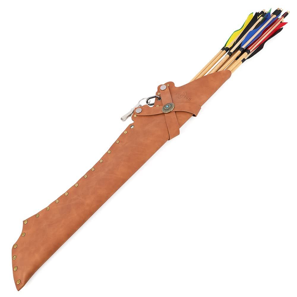 wolfman Tiro con L'Arco Anca Faretra Vita Pendente Freccia Faretra Tradizionale Fatto a Mano Freccia Faretra Leggero Destro Sinistro per Tiro con L'Arco