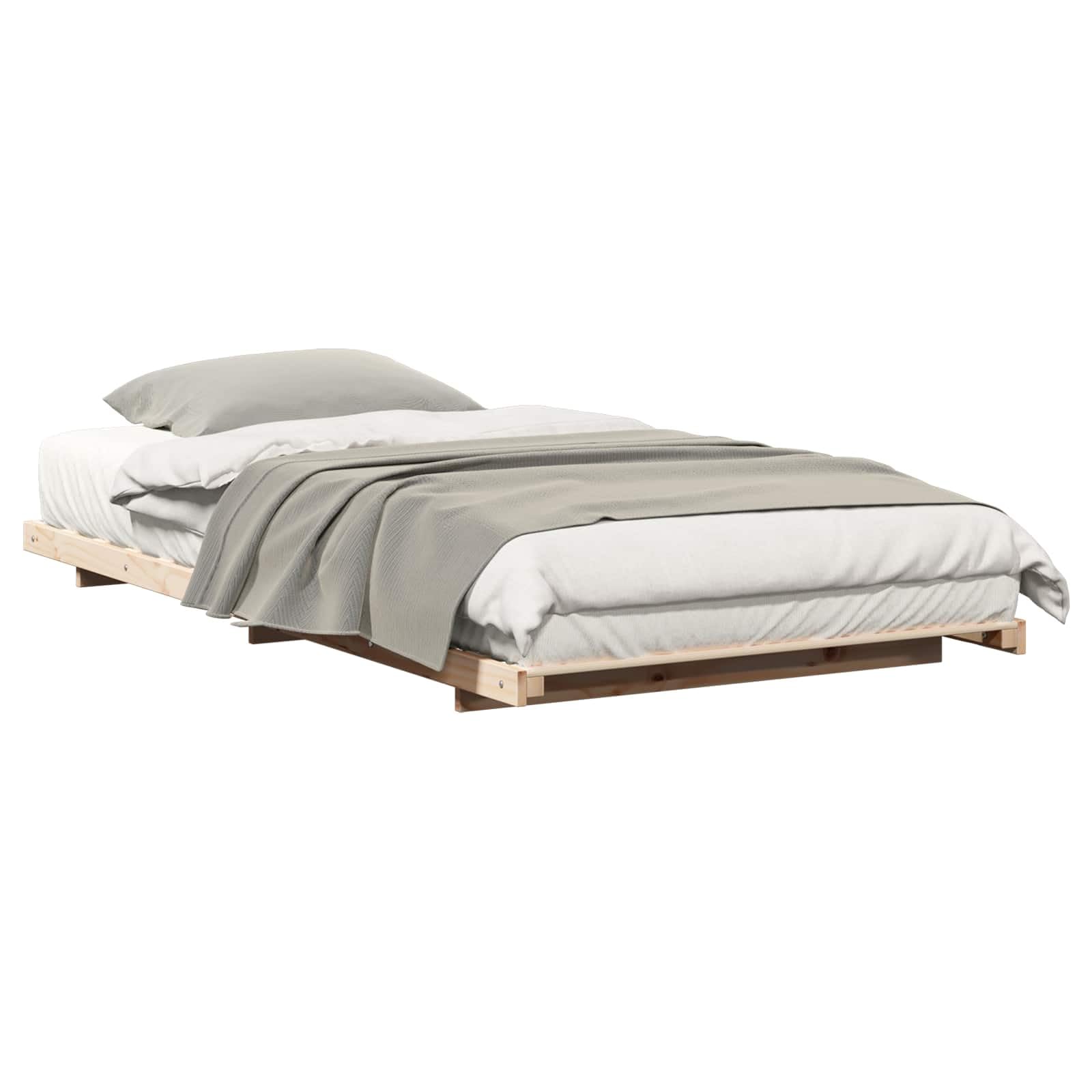 Vidaxl Bed Frame Brown 90 X 190 Cm Solid Pine Wood