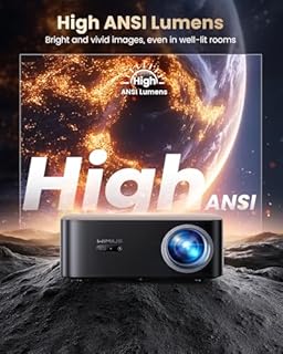 【Built with Google TV Stick/4K Supported】Smart Projector with WiFi & Bluetooth, Outdoor & Home TV Movie Projectors with Voice Control, Auto Focus & Keystone, Compatible with Netflix Proyector WiMiUS