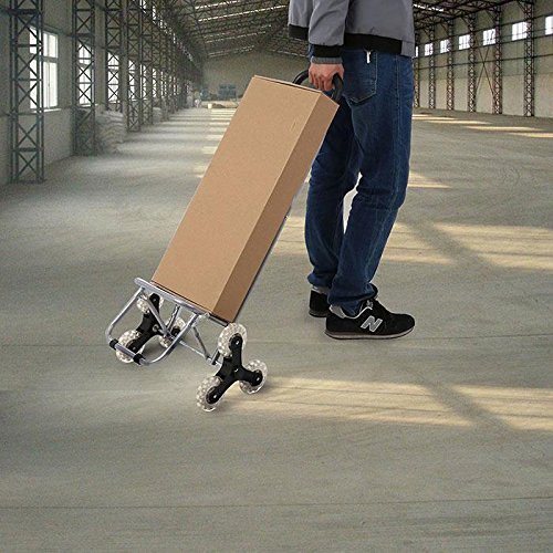 DREAMVAN Folding Shopping Cart, Load Stair Climber Cart Trolly Grocery Laundry Utility Cart 150lbs W/Handle, Swivel Wheels & Detachable Waterproof Canvas Bag - Thumbnail 3