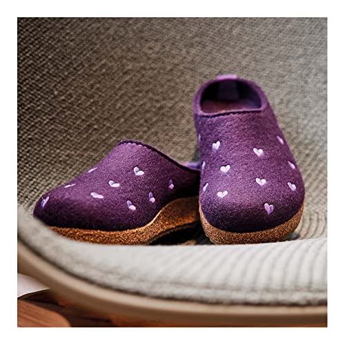 Image of HAFLINGER Cuoricini Felt Clog Wool Slipper