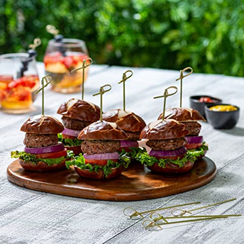 [500 Count] Bamboo Knot Picks - 4.75 Inch Appetizer, Sandwich, & Cocktail Drinks Skewer Toothpicks… #TOP4