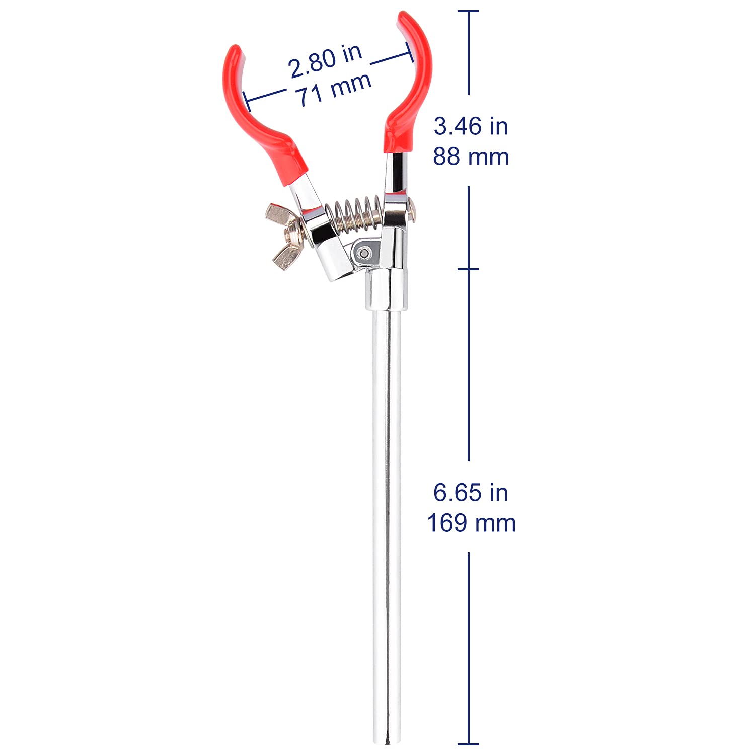 StonyLab 4-Prong Adjustable Lab Clamp - 100mm Opening With Cork Jaws For 865907