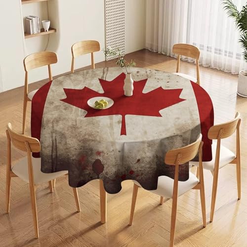 Nappe de table ronde rétro de qualité supérieure en polyester 177cm