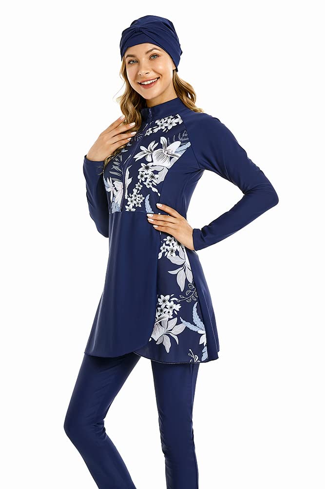 Costume intero da bagno Burkini per le donne modesto costume da bagno islamico per ragazze taglie forti