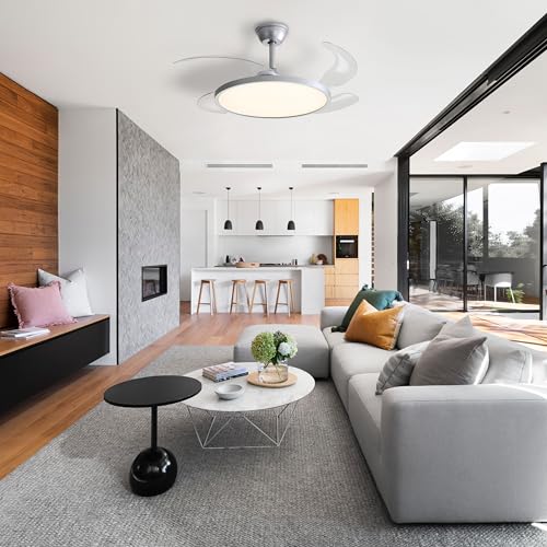 Ventilador de Teto Lótus Prata Bivolt com Controle Remoto
