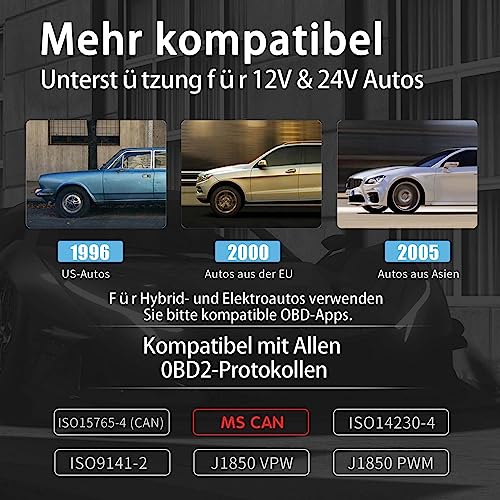 Vgate vLinker FS Urządzenie diagnostyczne OBD2 Bluetooth Adapter OBD2 Bluetooth dla systemów iOS, Android i Windows
