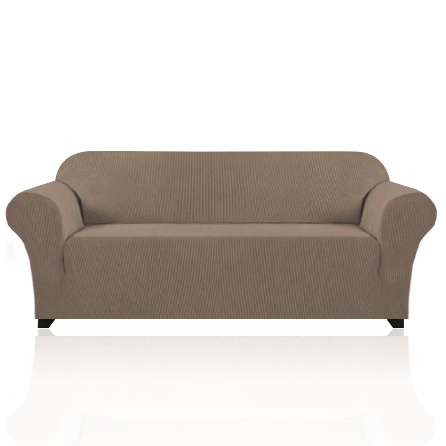 PrinceDeco Stretch Sofa Slipcover 1 Piece Sofa Cover for 3 Cushion Couch Furniture Protector/Cover Couch with Elastic Bottom Soft and Durable Sofa Cover Pet Protector (Sofa, Macchiato)