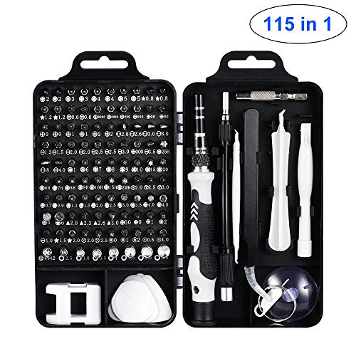Shirylzee Mini Torx Set Cacciavite, 115 in 1 Set Cacciaviti di Precisione Elettricista Professionali Magnetici Kit Cacciaviti di Riparazione Portatile per Occhiali, Laptop, Smartphone Orologiaio ecc
